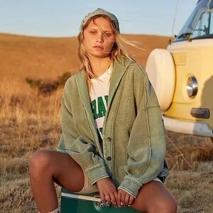 Free People Green Jacket